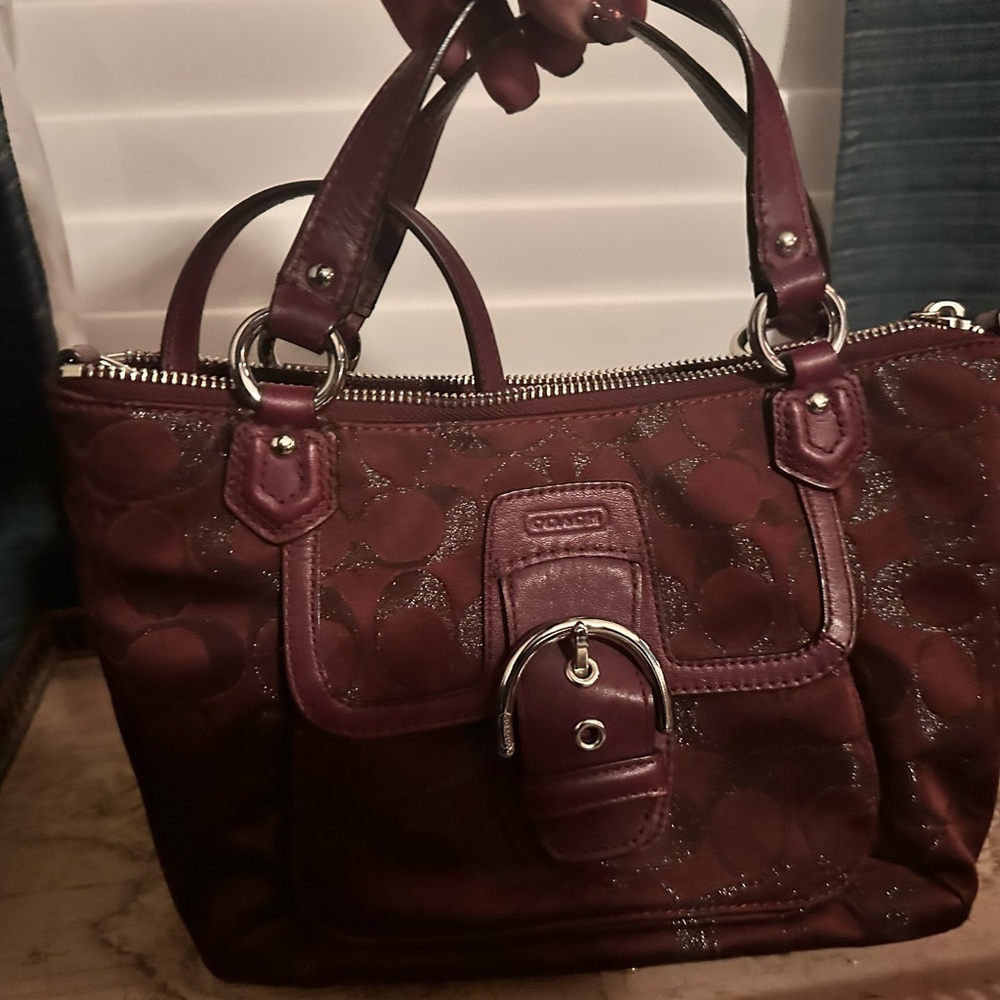 Coach Dark Red Shoulder Bag